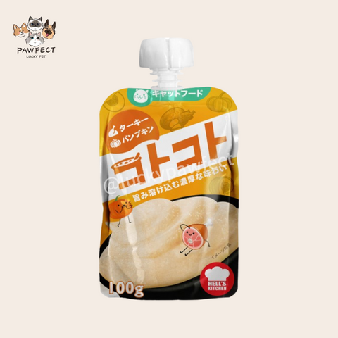 Hell's Kitchen-KOTOKOTO-Pouch Turkey+Pumpkin(For Adult Cat)